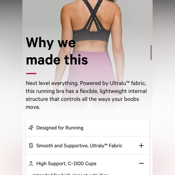 Lululemon Never worn AirSupport Bra High Support - Picture 6 of 8